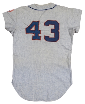 1967-1969 Dick Selma/Jim McAndrew Game Used New York Mets Road Flannel Jersey Signed by McAndrew (MEARS A8 & JSA)